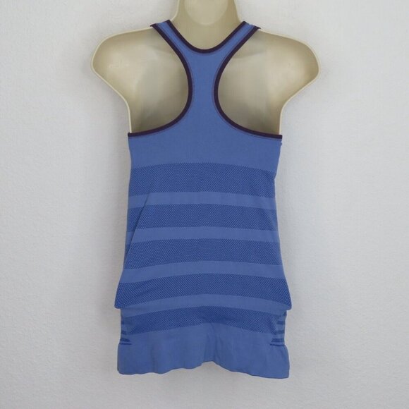 Nike Women Medium Tank Top Dri Fit Racerback Built In Bra Purple Blue Athletic - Picture 5 of 11